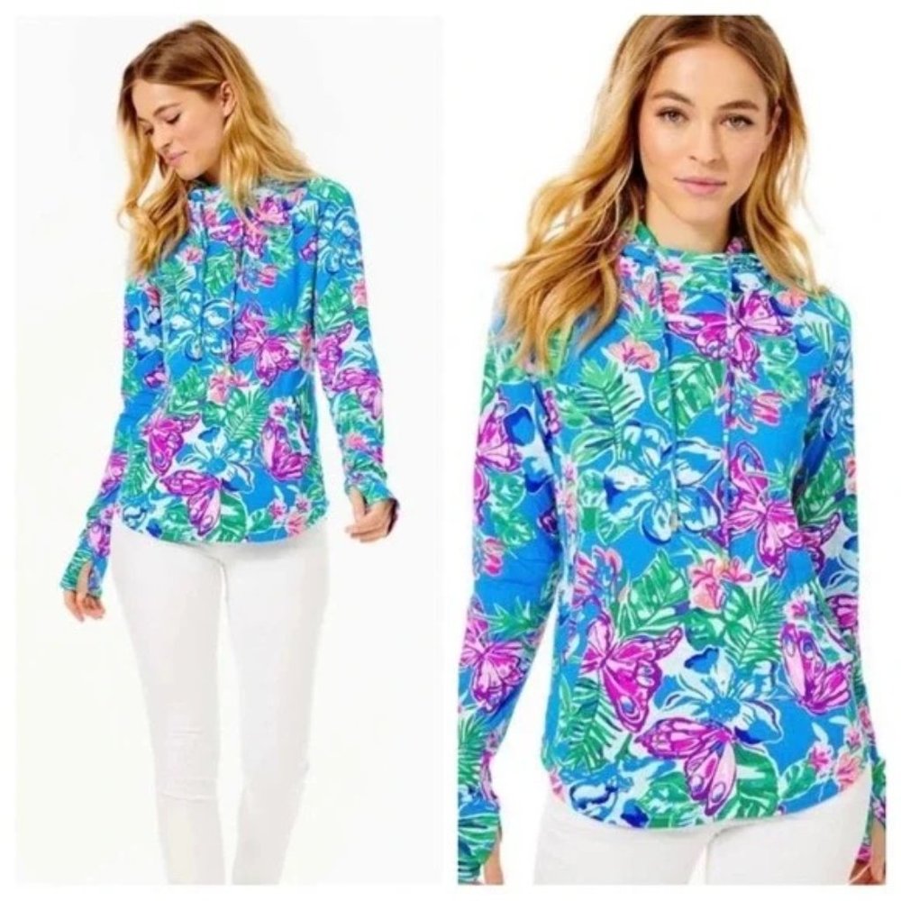 Lilly Pullitzer Pull over hoodie Chilly Lilly with face mask